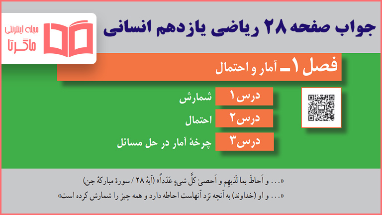 جواب فعالیت صفحه 28 ریاضی دوازدهم انسانی