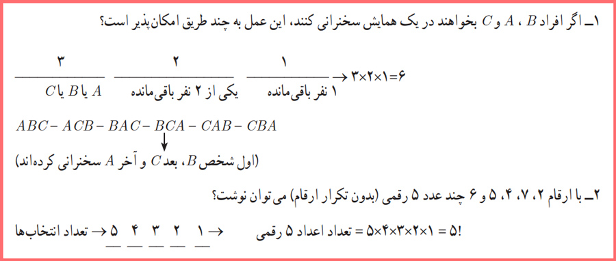 پاسخ فعالیت صفحه ۵ ریاضی دوازدهم انسانی