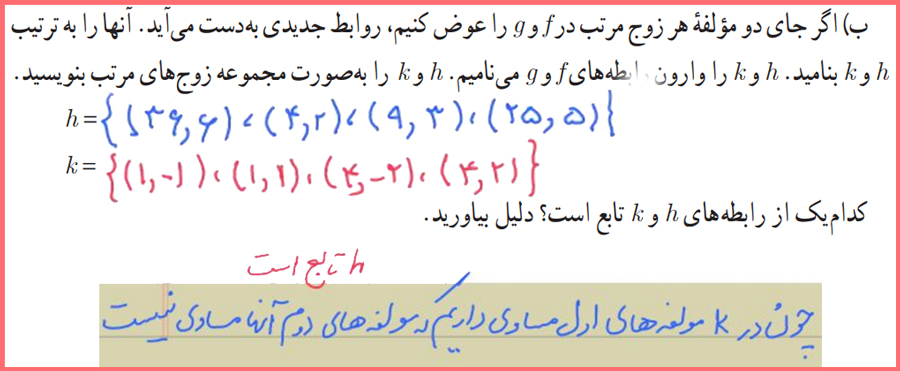 حل سوالات فعالیت صفحه 54 حسابان یازدهم