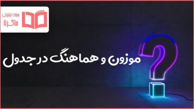 موزون و هماهنگ در جدول