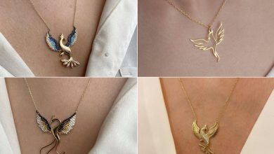 مدل گردنبند طرح سیمرغ زنانه