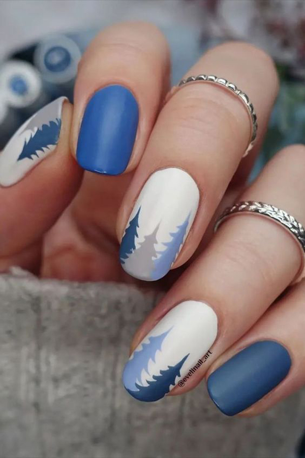 womens winter nail design 14 - طرح ناخن زمستونی جدید 1402 برای همه دختر های تینیجر