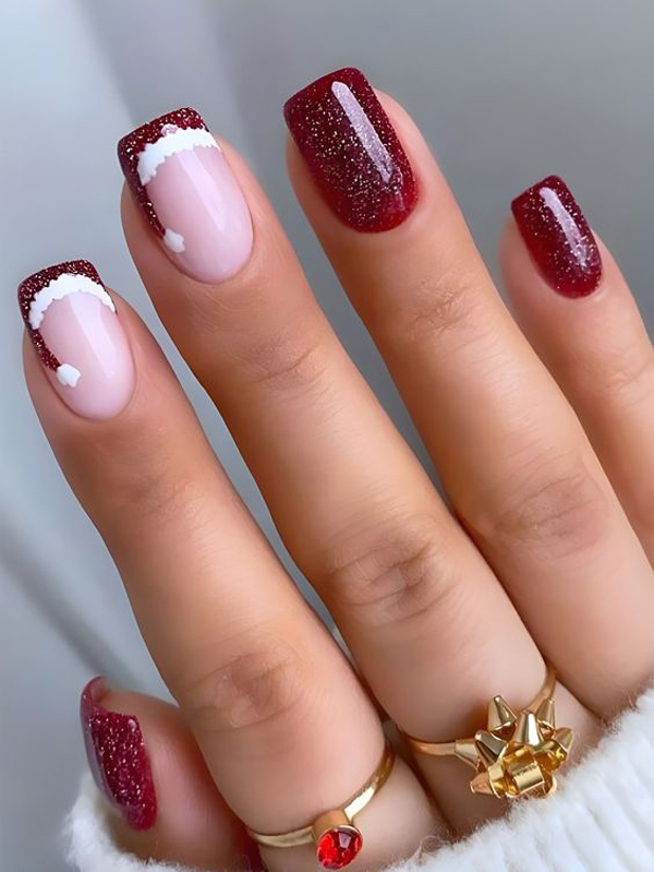 womens winter nail design 18 - طرح ناخن زمستونی جدید 1402 برای همه دختر های تینیجر