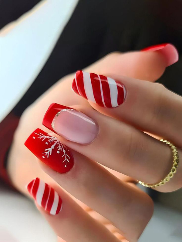 womens winter nail design 22 - طرح ناخن زمستونی جدید 1402 برای همه دختر های تینیجر