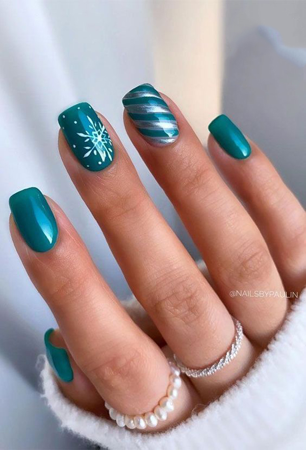 womens winter nail design 3 - طرح ناخن زمستونی جدید 1402 برای همه دختر های تینیجر