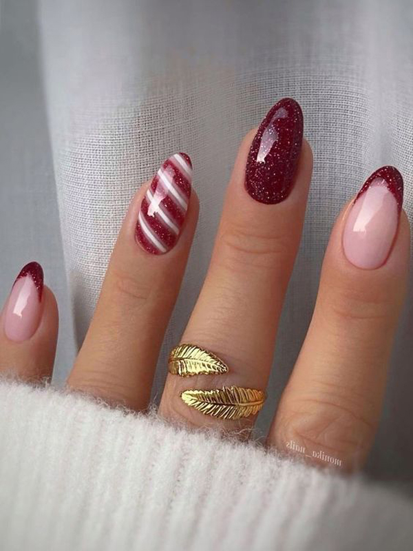 womens winter nail design 9 - طرح ناخن زمستونی جدید 1402 برای همه دختر های تینیجر