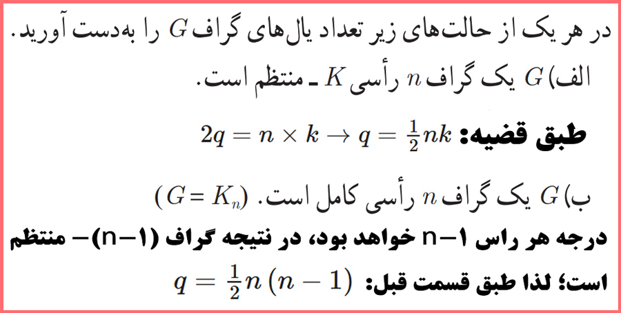 پاسخ کاردرکلاس صفحه ۴۰ ریاضیات گسسته دوازدهم با توضیح