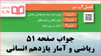 جواب فعالیت صفحه ۵۱ ریاضی و آمار یازدهم انسانی