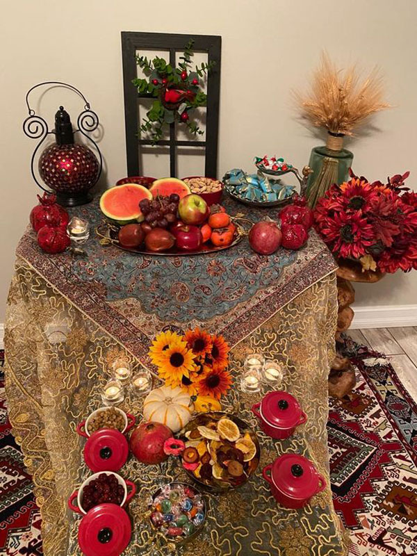 سفره شب یلدا برای عروس