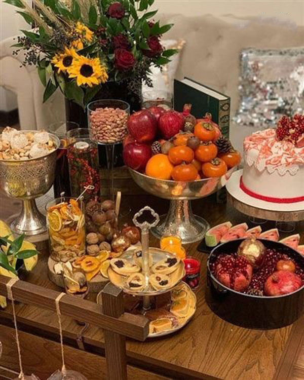 سفره شب یلدا برای عروس