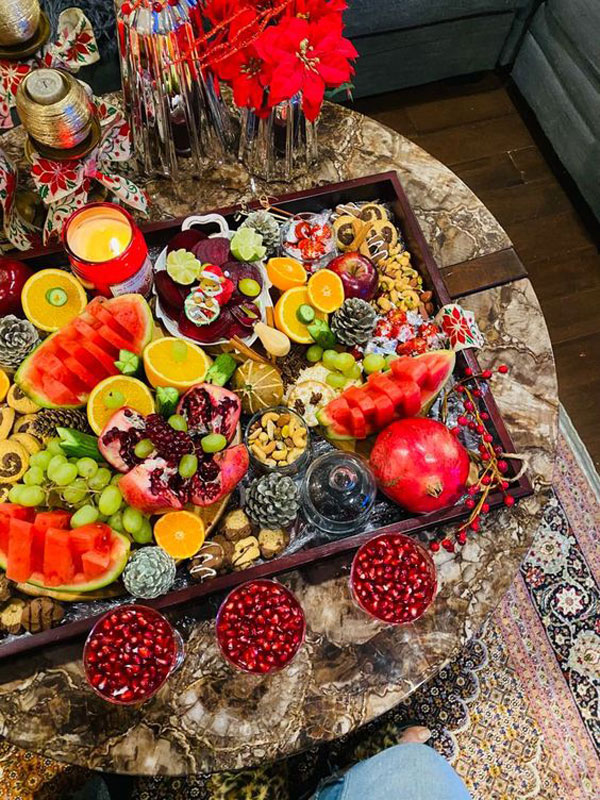 سفره شب یلدا برای عروس