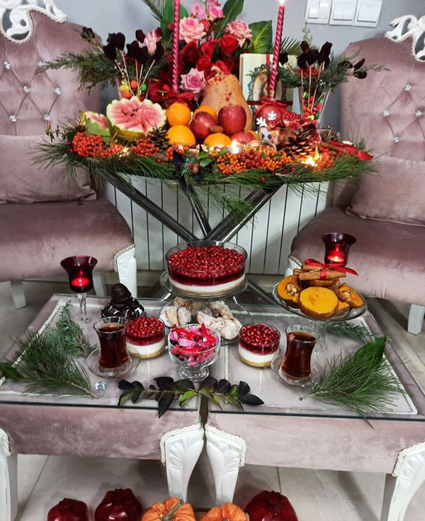 سفره شب یلدا برای عروس