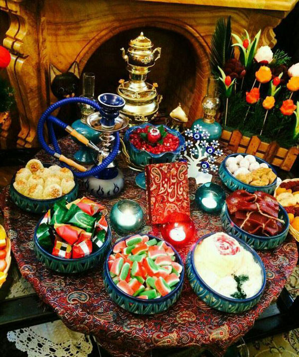 سفره شب یلدا برای عروس