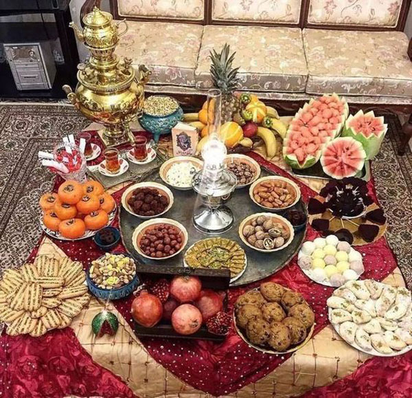 سفره شب یلدا برای عروس