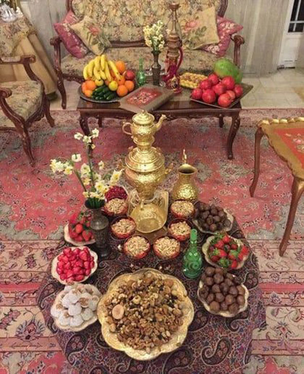 سفره شب یلدا برای عروس