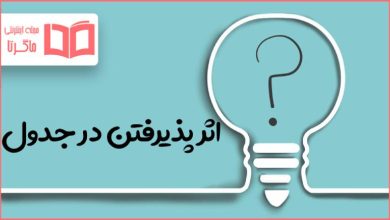 اثر پذیرفتن در جدول