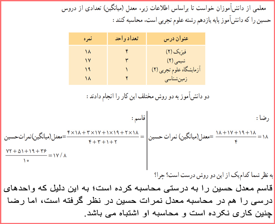  گام به گام فعالیت صفحه ۸۰ آمار و احتمال یازدهم