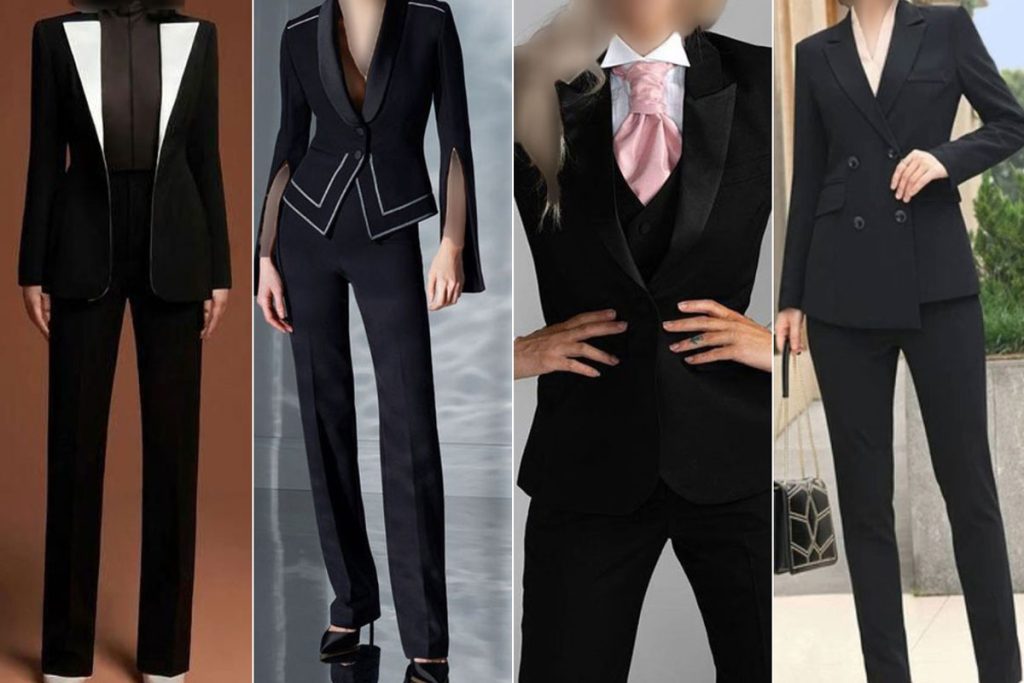 کت و شلوار زنانه مجلسی برای عروسی مشکی