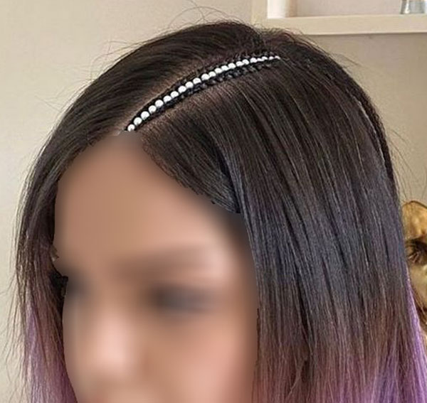 model of front hair weave with pearls 3 - مدل بافت مو با مروارید 1402 جدید +100 مدل