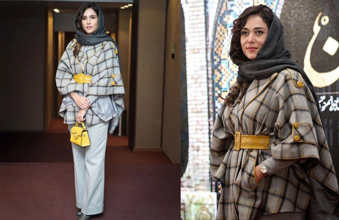 زیبایی استایل پریناز ایزدیار در کنار پارچه کشمیر