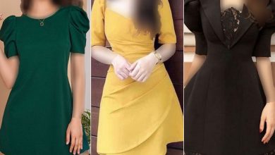 مدل لباس مجلسی کوتاه و میدی ساده و شیک