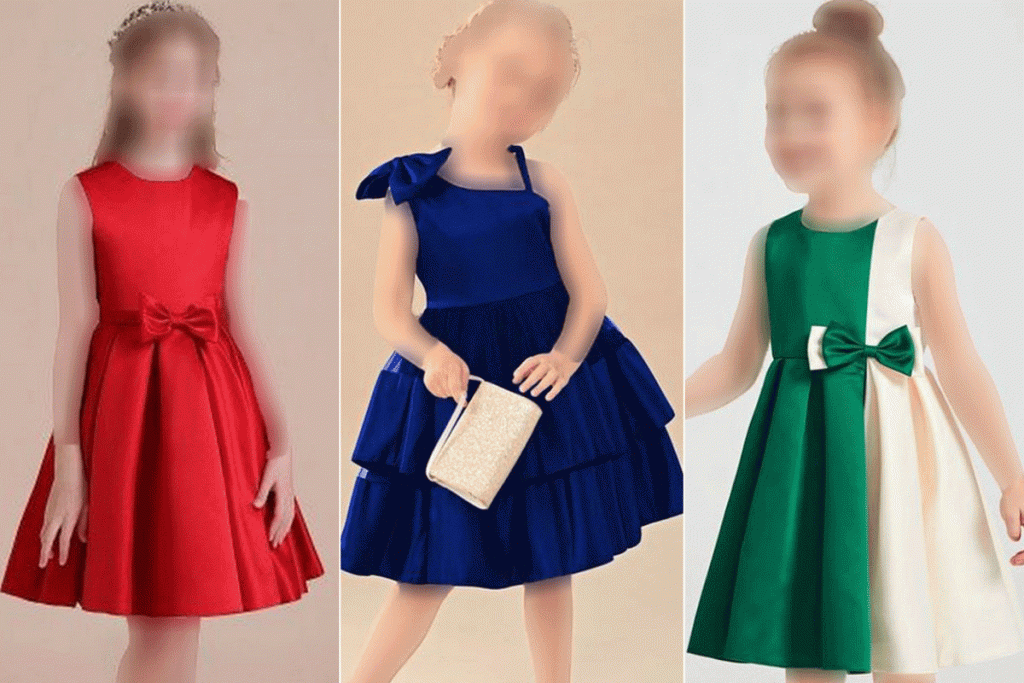 مدل لباس ساتن ساده کوتاه