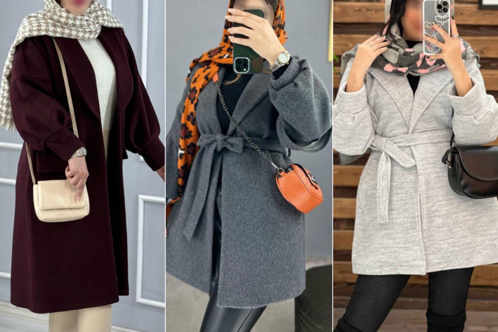 مدل پالتو استین پفی زنانه