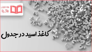 کاغذ اسید در جدول