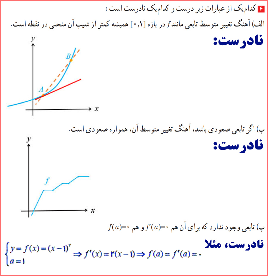 گام به گام سوالات صفحه ۱۱۰ حسابان دوازدهم