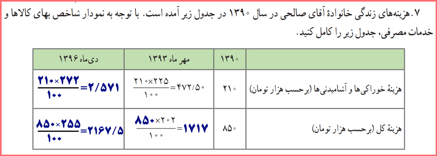 گام به گام سوالات صفحه ۶۲ ریاضی و آمار یازدهم انسانی