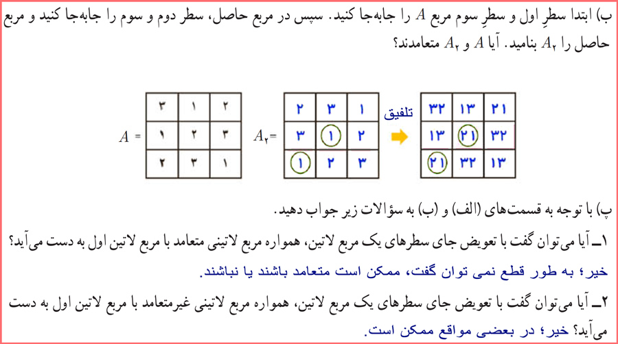 گام به گام تمرینات صفحه ۷۲ ریاضیات گسسته دوازدهم