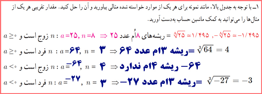 حل سوالات صفحه ۸۸ ریاضی دوازدهم انسانی