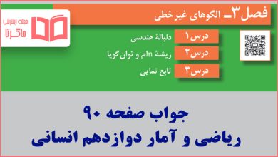 جواب فعالیت صفحه 90 ریاضی و آمار دوازدهم انسانی