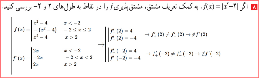 پاسخنامه سوالات صفحه ۱۰۰ حسابان دوازدهم با توضیح