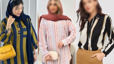 مدل شومیز راه راه رنگی