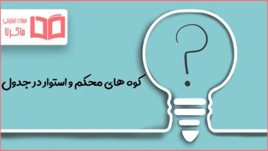 کوه های محکم و استوار در جدول