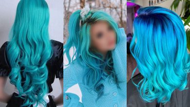 مدل رنگ موی آبی اطلسی