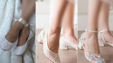 مدل کفش عروس پاشنه کوتاه