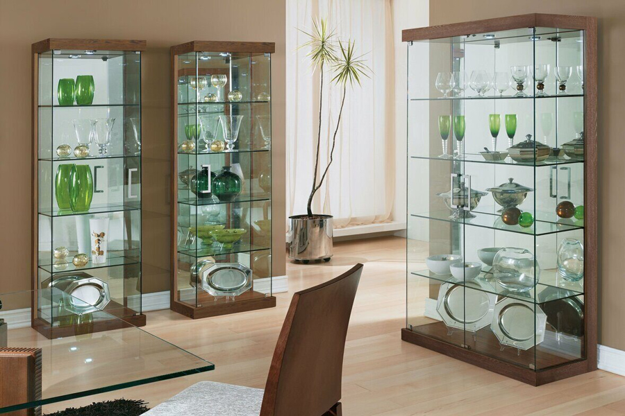 قفسه های شیشه ای ساده برای دکوراسیون خانه