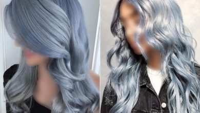مدل رنگ موی آبی نقره ای