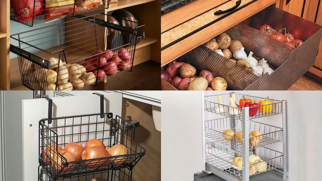 مدل سبد سیب زمینی پیاز داخل کابینت