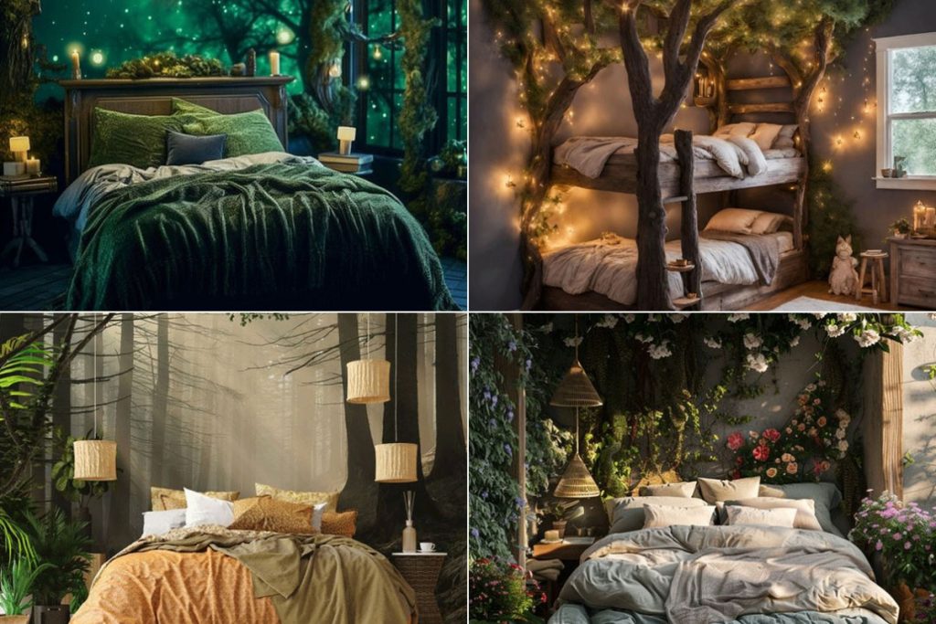 مدل دکوراسیون اتاق خواب جنگلی