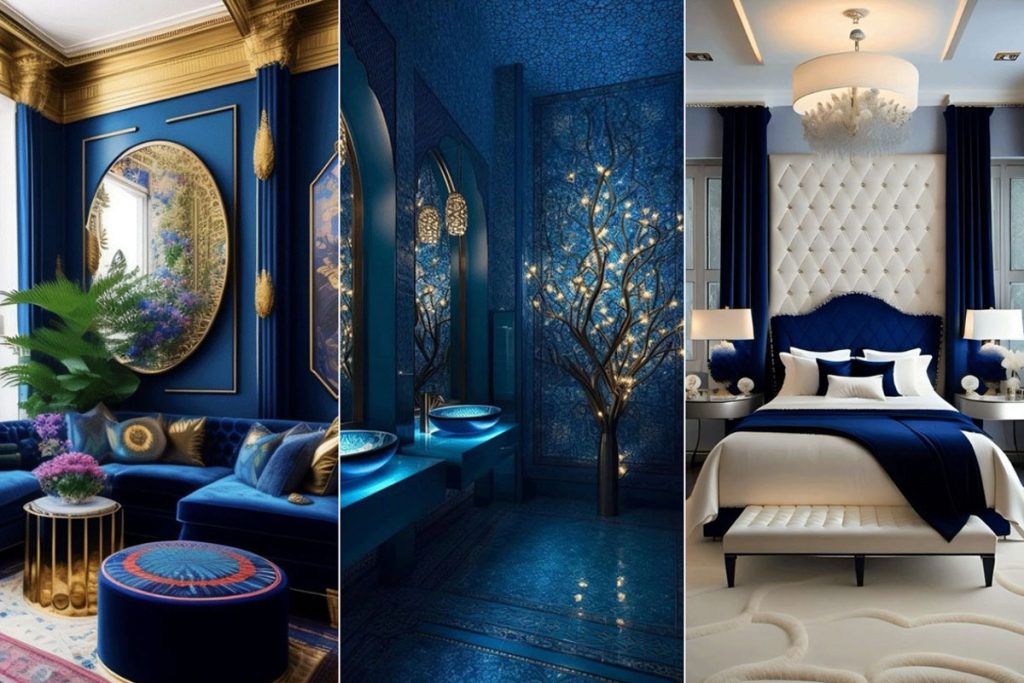 مدل دکوراسیون آبی درباری