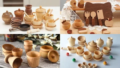 مدل ظرف غذا چوبی کودکانه