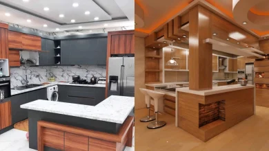 مدل کابینت آشپزخانه دو طرف اپن