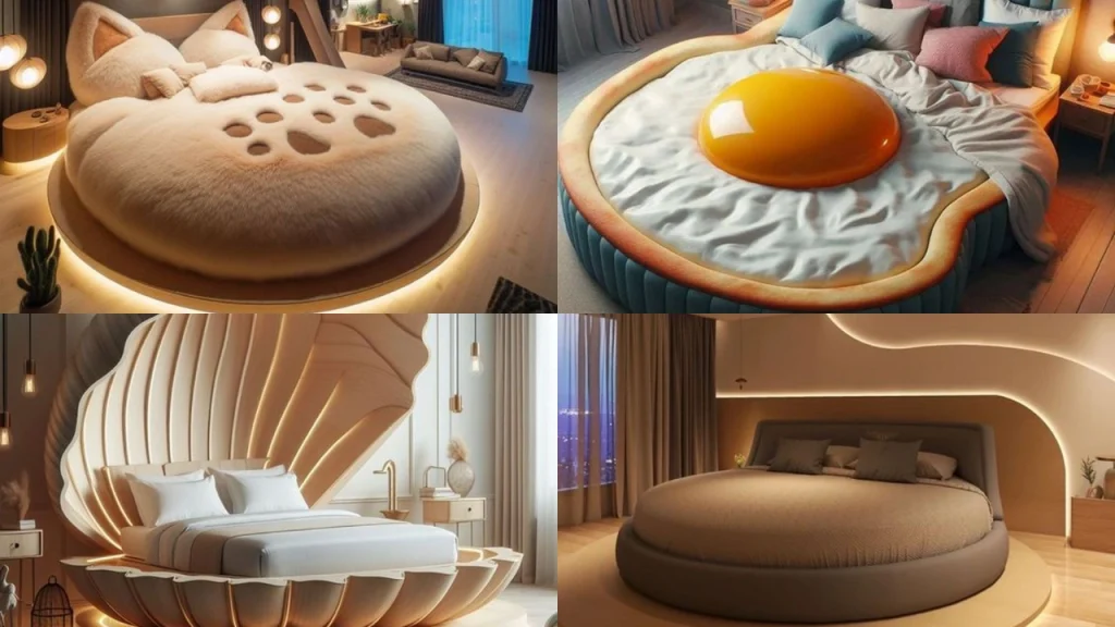 مدل تخت خواب گرد مدرن