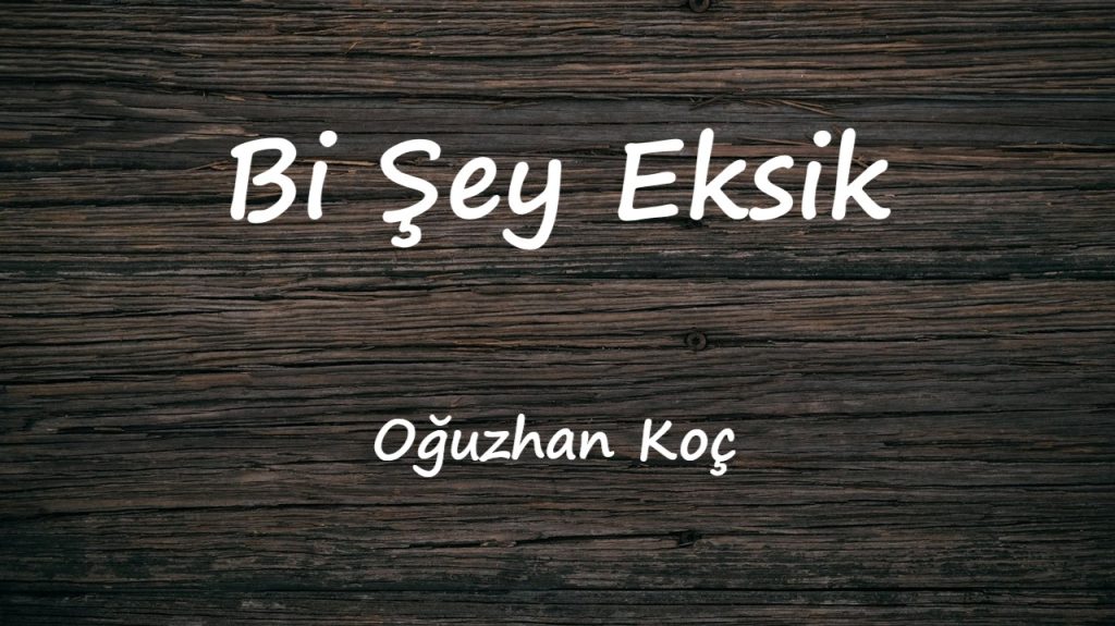 متن و ترجمه آهنگ Bi Şey Eksik از Oğuzhan Koç