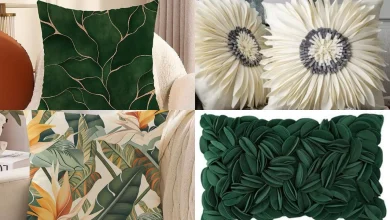 مدل کوسن رومبلی طرح برگ