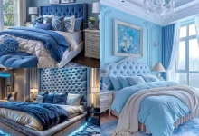 مدل تخت خواب آبی