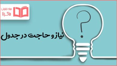 نیاز و حاجت در جدول